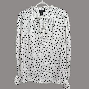 Jones & Co. Jones New York Polka Dot Blouse, Size L Feminine & Classic Preppy